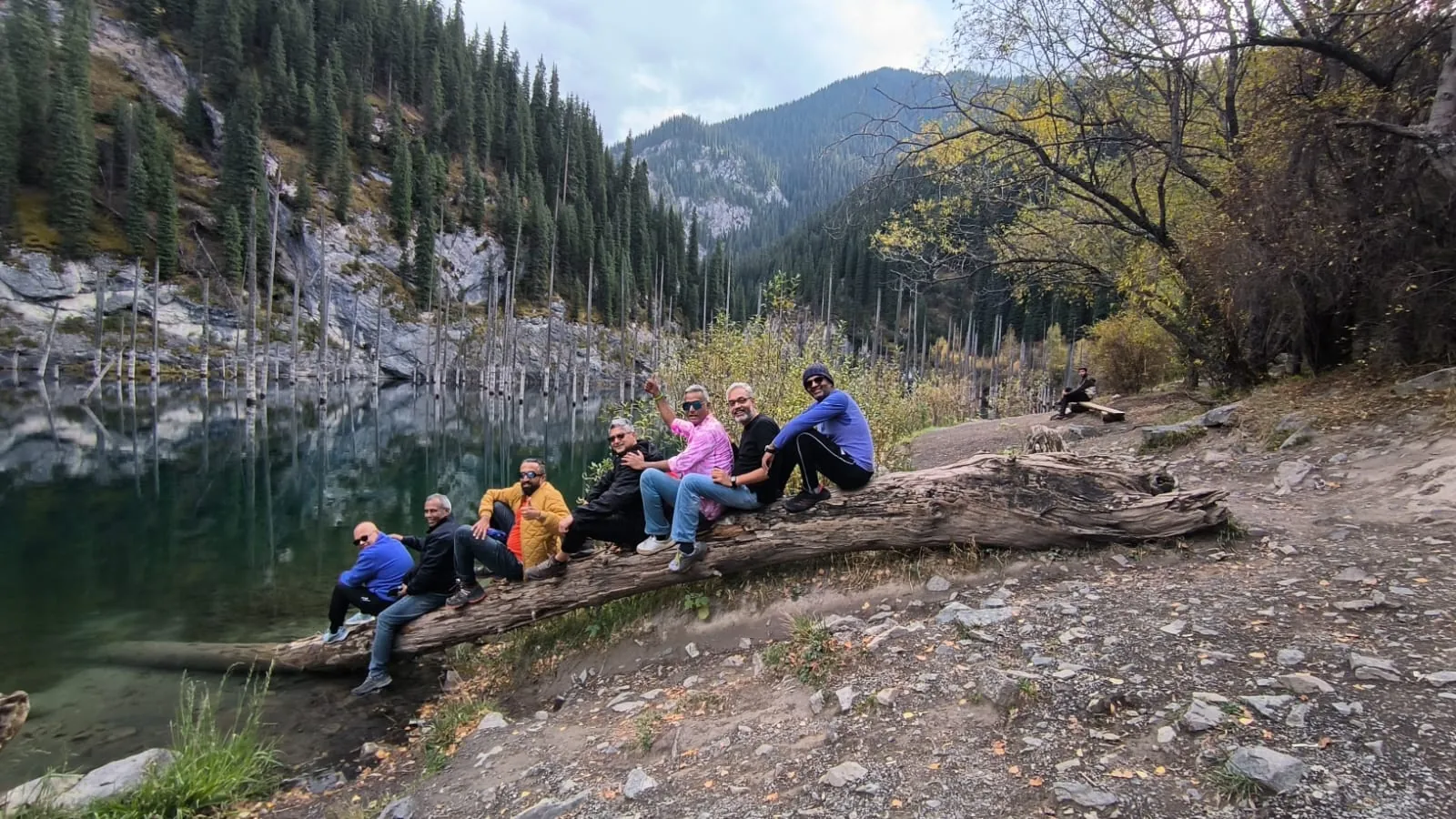 A group mountain expedition in Kazakhstan.