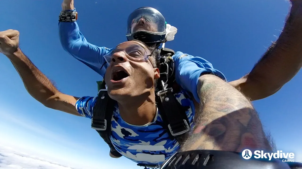 Skydiving above Cairns, Queensland, Australia.