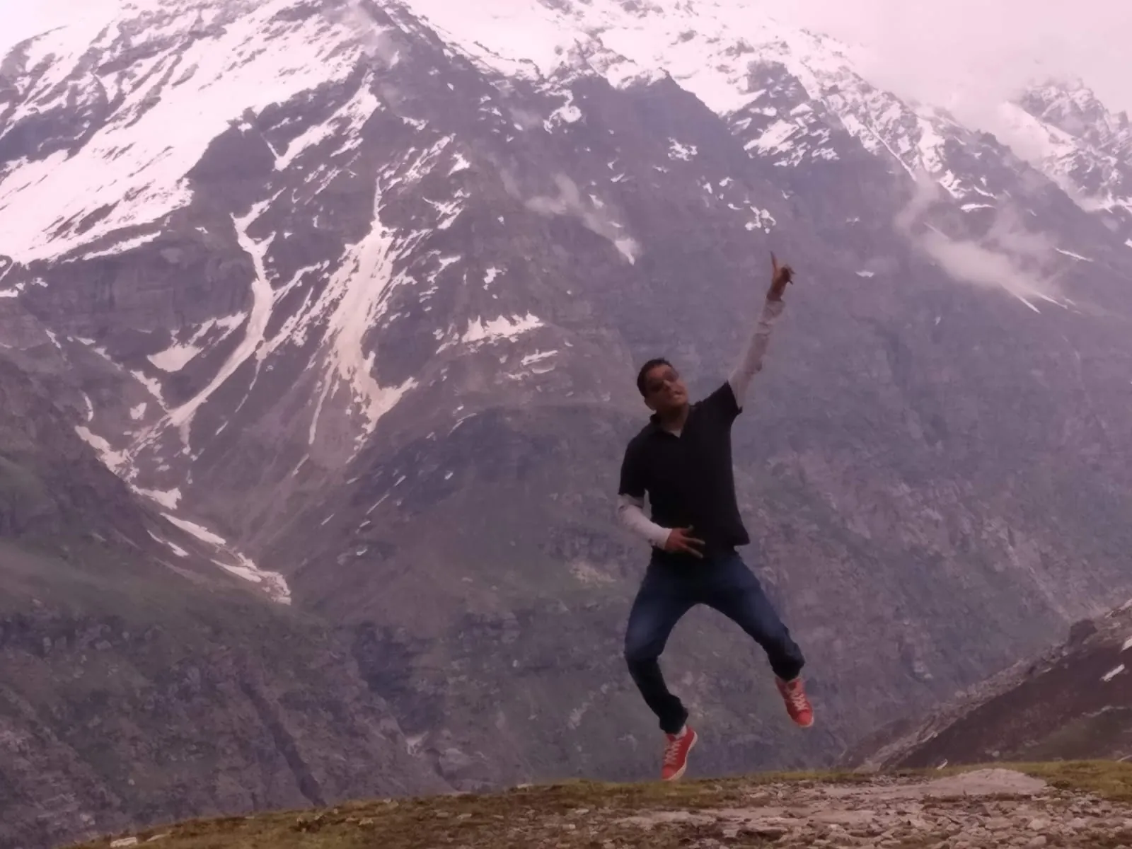 Dr. Rajiv Singh during a mountain journey
